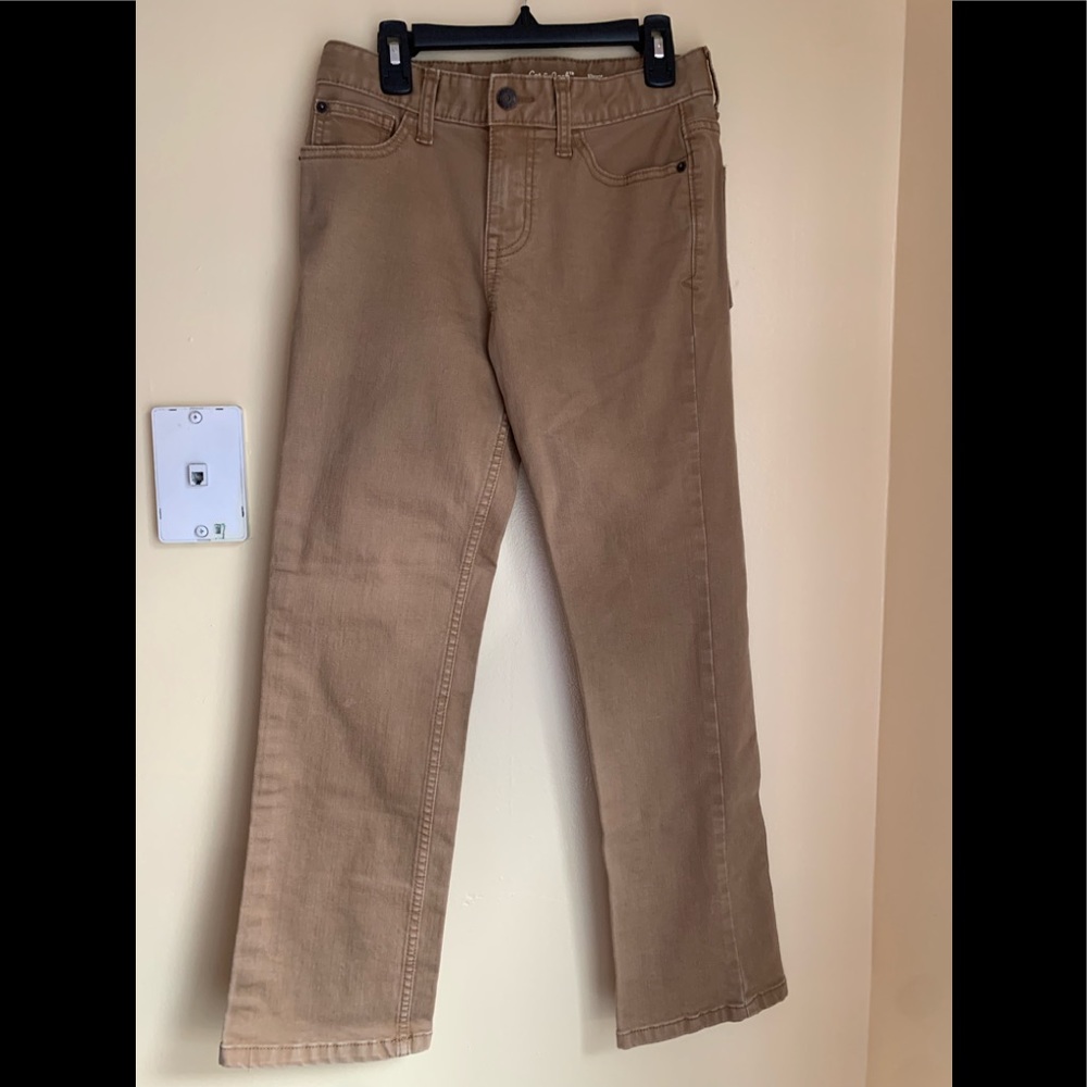 Perfect condition Cat&Jack boys tan denim size 12.$8